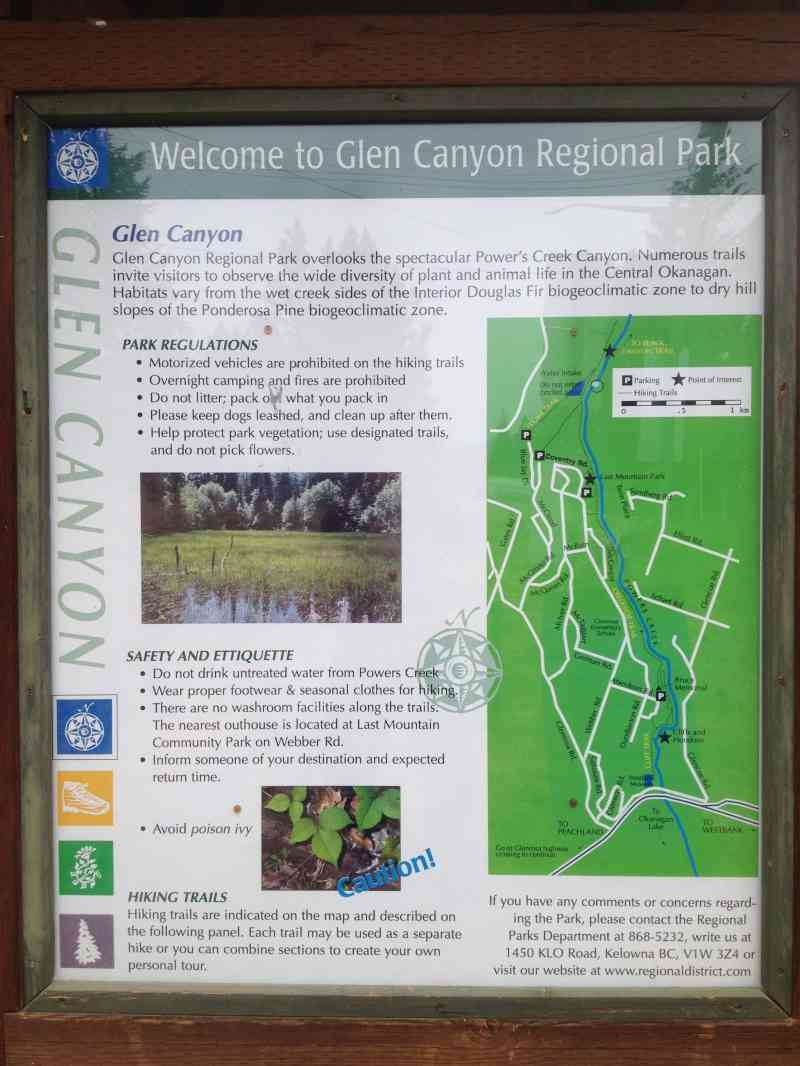 Glen Canyon Loop Reg. park signs